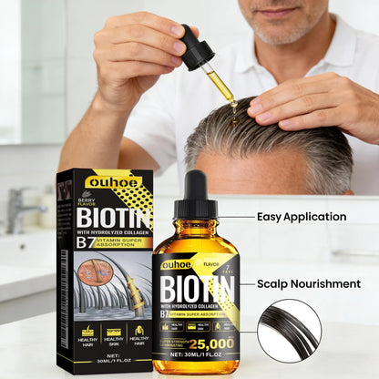 Huile Biotine & Collagene – Fortifiant Cuir Chevelu